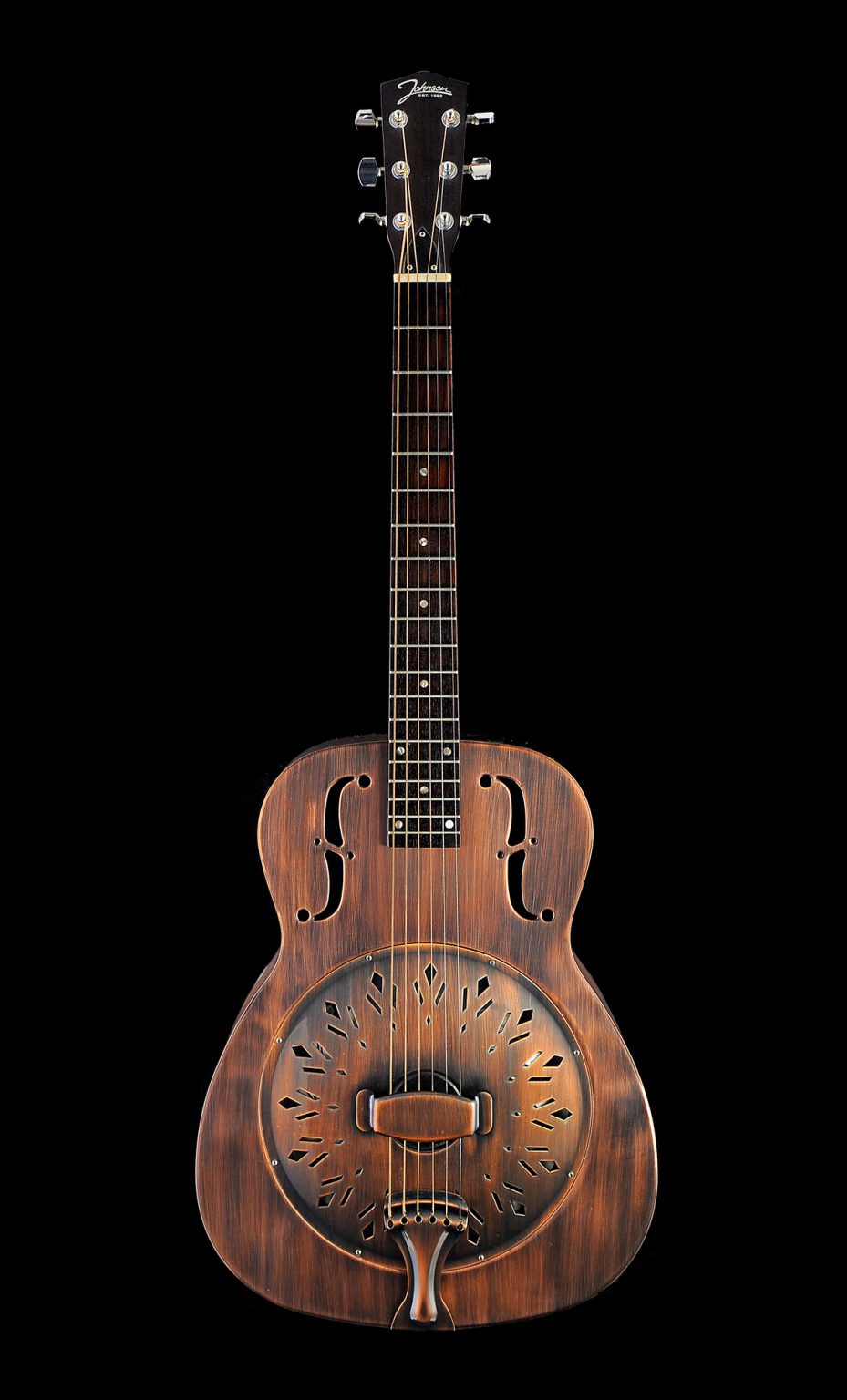 Johnson JM 898 Resonator Gitarre Silver